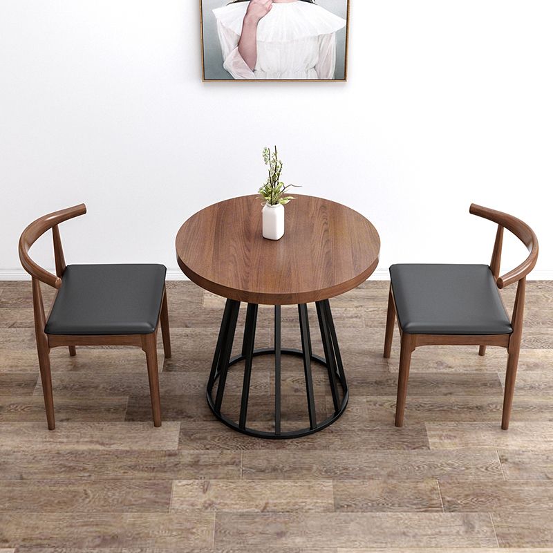 Modern 1/2/3 Pieces Dining Set Round Pine Wood Dining Table for Dining Room