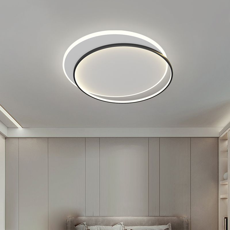 Plafonniers encastrés géométriques modernes, luminaires encastrés en métal avec abat-jour en acrylique