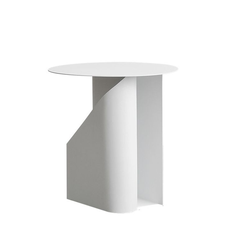 18.5" Tall Pedestal End Table Mid-Century Metal Round Side End Table