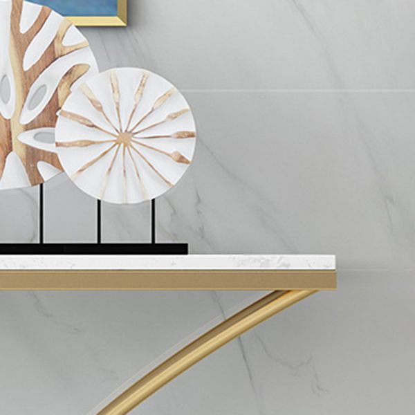 Marble Glam Console Table 31.5" Tall 1-shelf Accent Table for Hall