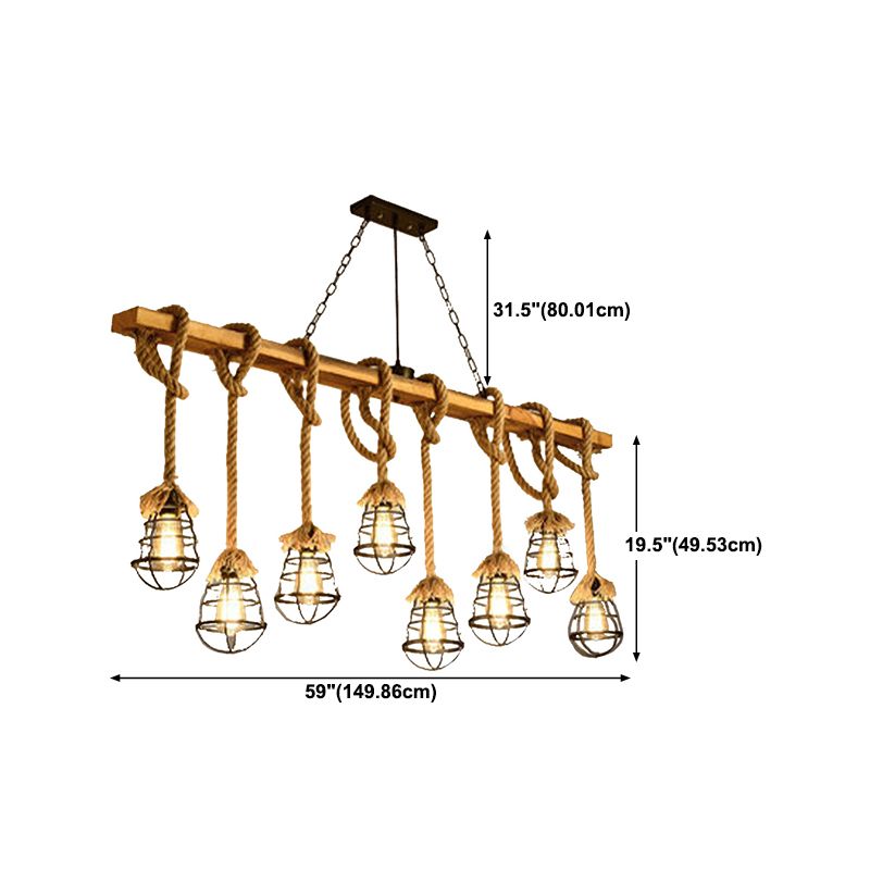 Industrial Round Island Lights Metal Island Chandelier Lights for Bar