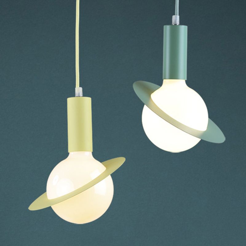 Metal Planet Pendant Ceiling Light Nordic Style Hanging Ceiling Light for Dinning Room