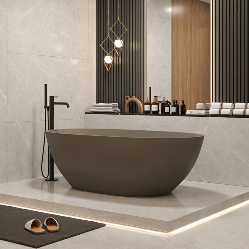 Stone Soaking Bathtub Modern Antique Finish Freestanding Bath Tub