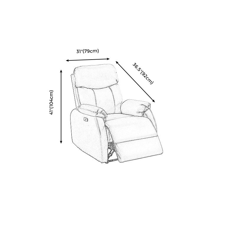 Convertible Chair 31.10" L x 36.22" W x 40.94" H Adjustable Pillow Top Arms Chair