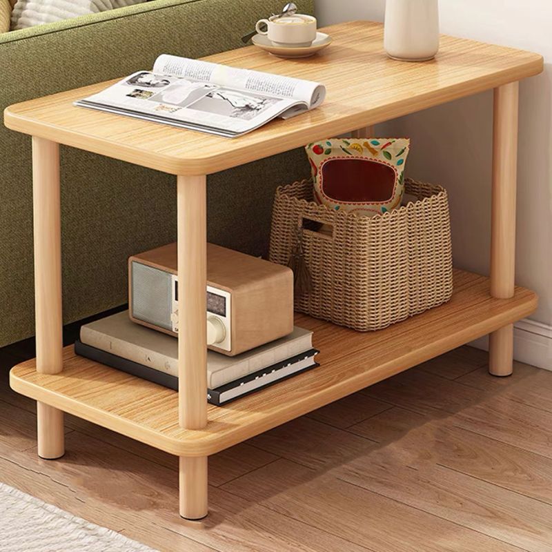 Modern Style Cocktail Table Artificial Wood Wood/white Coffee Table with Storage Rack