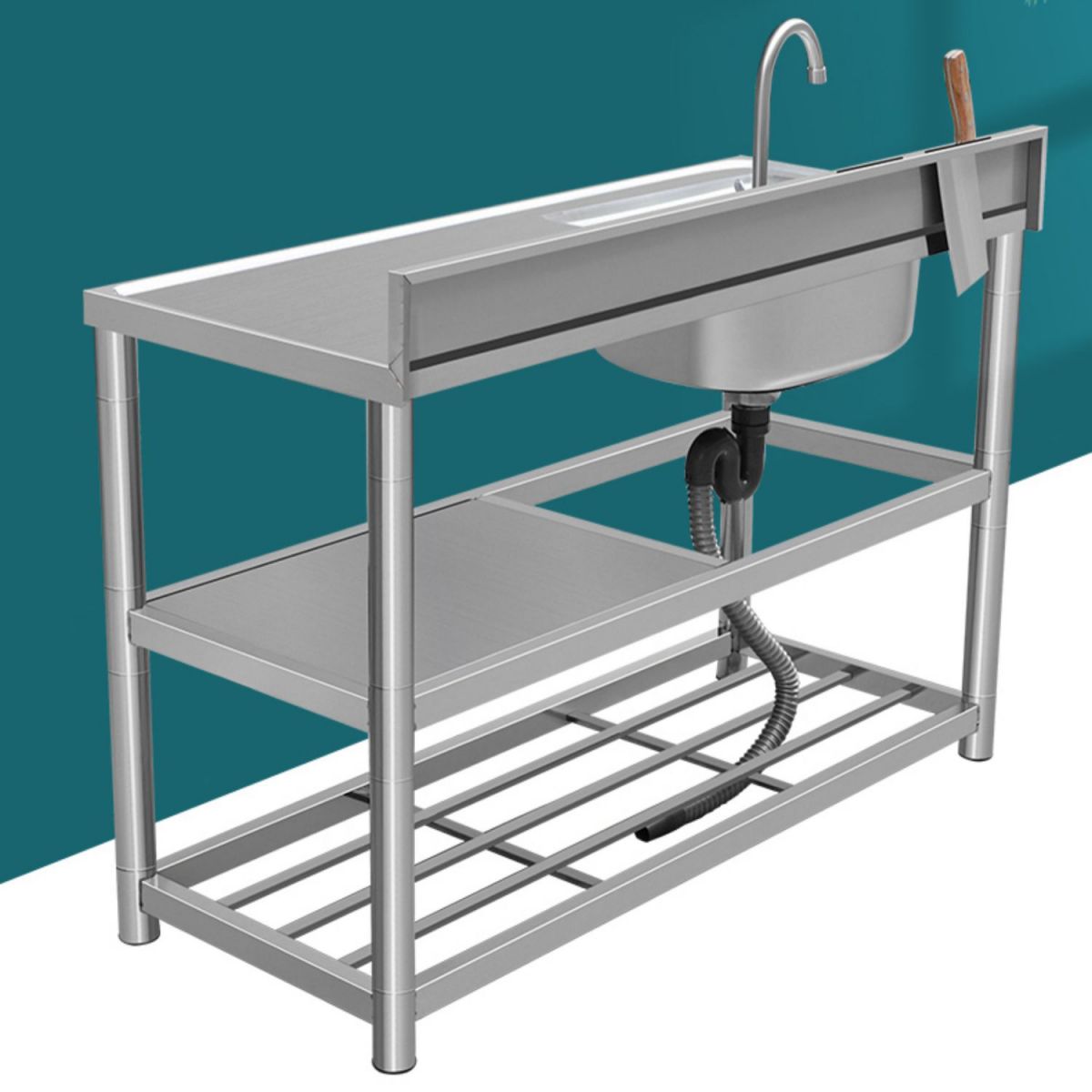 Modern Style Kitchen Sink All-in-one Stainless Steel Kitchen Sink with Drain Assembly