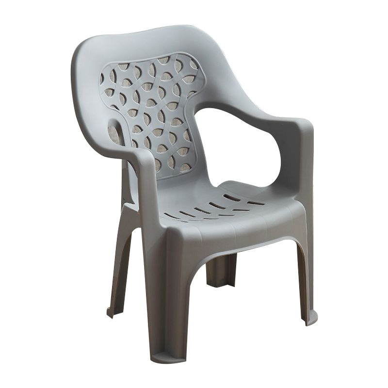 Sillón de comedor interior moderno, sillas de comedor de plástico apilables para el hogar