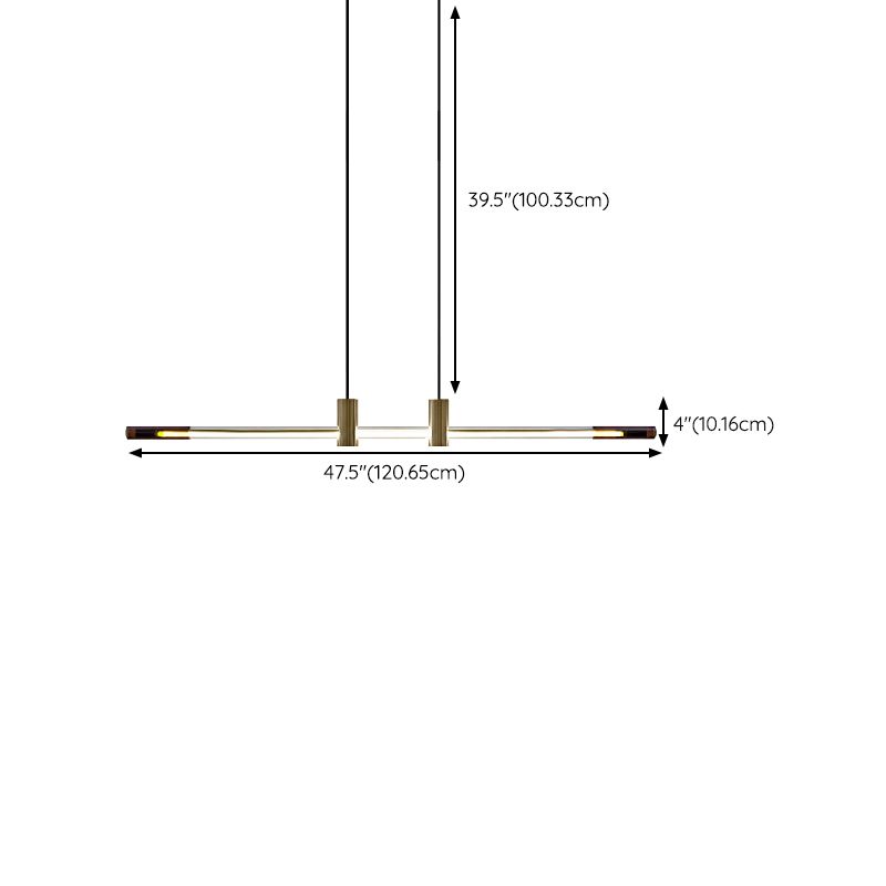 Single Modernist Brass Ceiling Lamp LED Kitchen Island Foyer Lighting