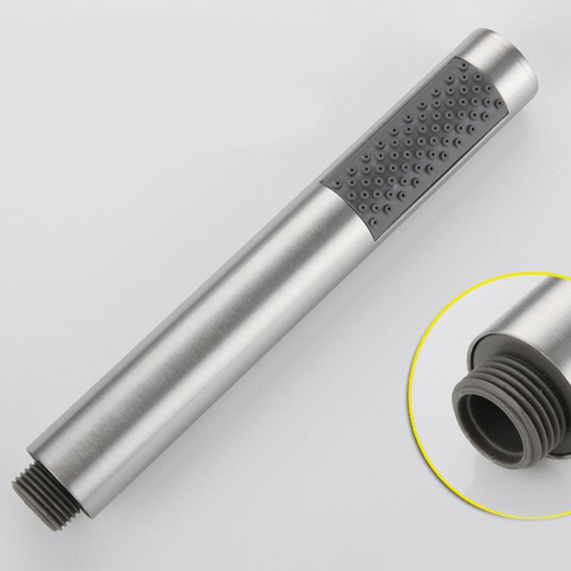 Cylindrical Hand Shower with Self-Cleaning Stainless Steel Wall-Mount Showerhead