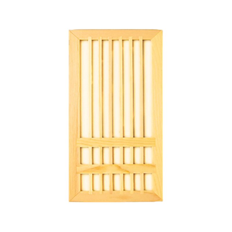 Wooden Wall Mount Light Modern Wall Sconce Lamp with Plastic Shade for Living Room