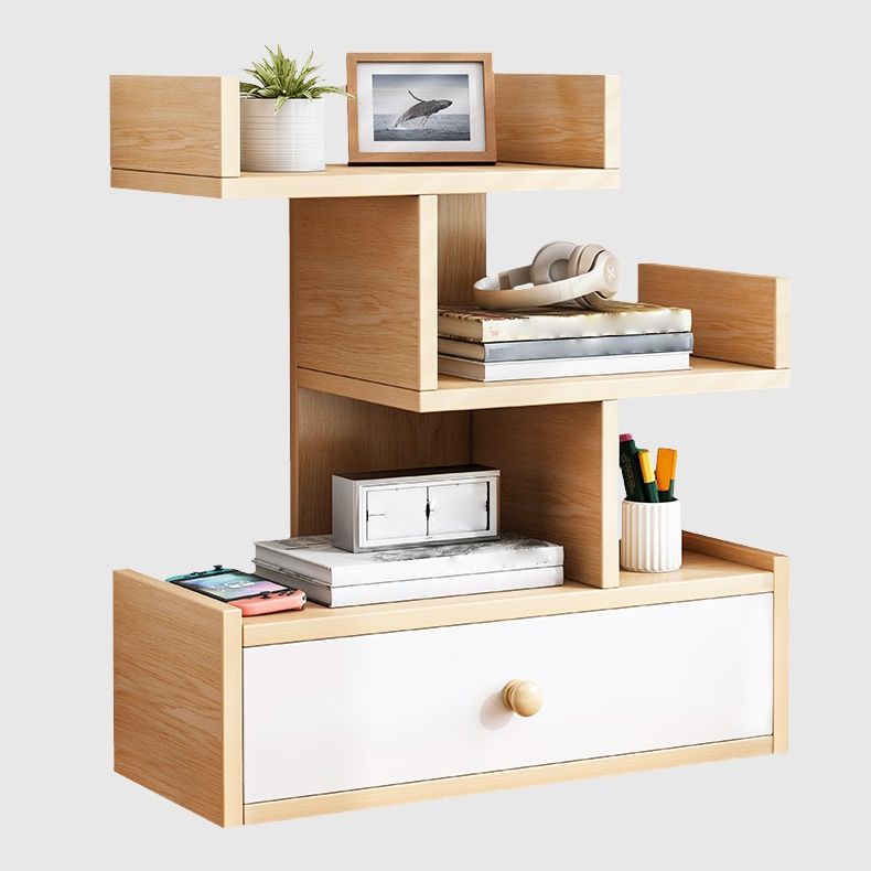 Engineered Wood Bookshelf Open Back Shelf Bookcase for Study Room