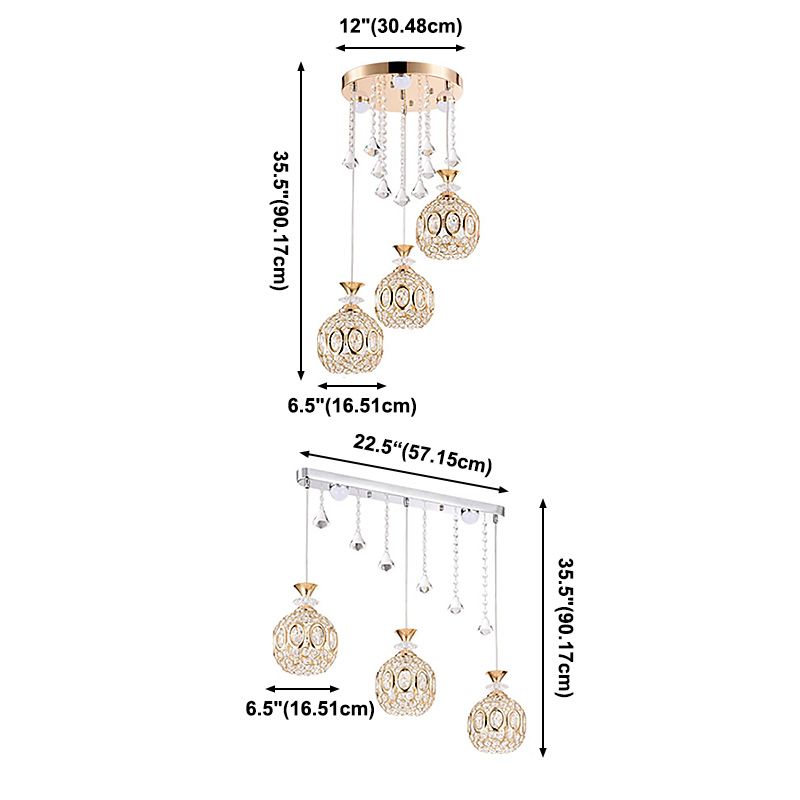 Einfachheit runde Anhänger Deckenleuchte Kristall Esszimmer LED Pendelleuchte Leuchte