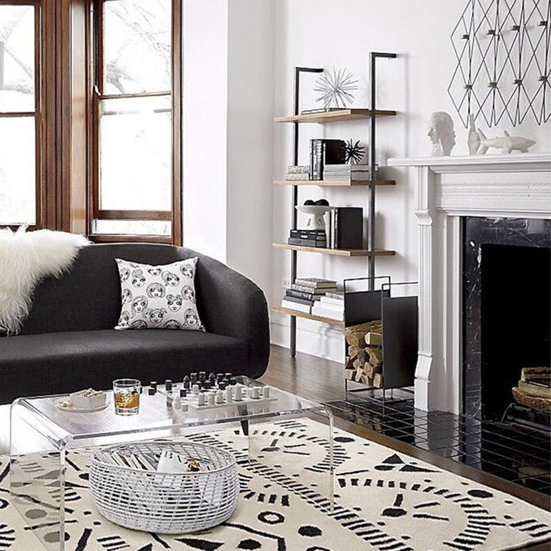 Scaffale in stile industriale verticale 4 mensole scaffali per lo studio sala