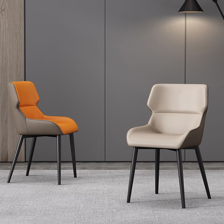 Nordic Style Metal Chair Wingback Kitchen Side Chair for Dinning Room
