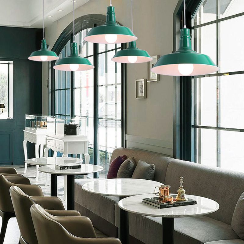 1 Light Barn Ceiling Pendant Industrial Style Metal Hanging Light Fixtures for Restaurant