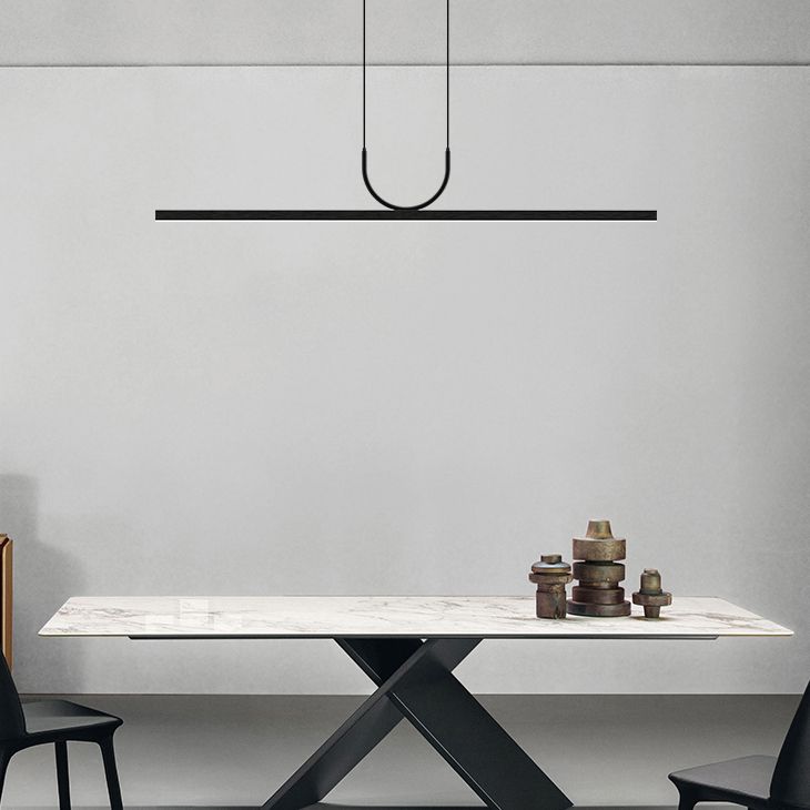 LED Simple Island Hanging Light Modern Island Light with Acrylic Shade for Dining Room