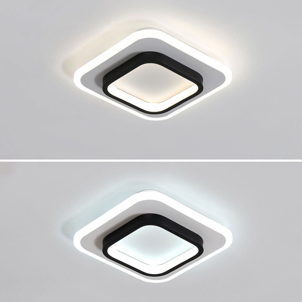 Geometrische Gangbündige Deckenleuchte aus Metall im modernen Stil mit LED-Deckenmontage