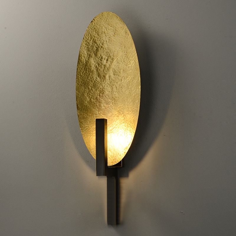 Lámparas de pared geométrica de metal Estilo moderno 1 Luz de luz Luz de luz en oro