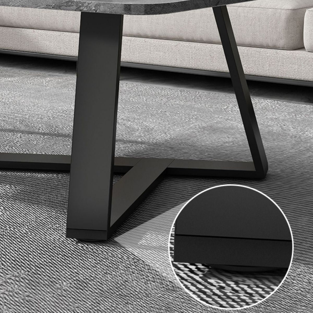 Cross Legs Coffee Table Minimalist Solid Wood Rectangular Coffee Table