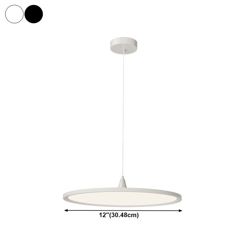 Acrylkreiskreis LED -Anhänger Licht in moderner Einfachheit lackiertes Aluminiumhängelampe für Schlafzimmer