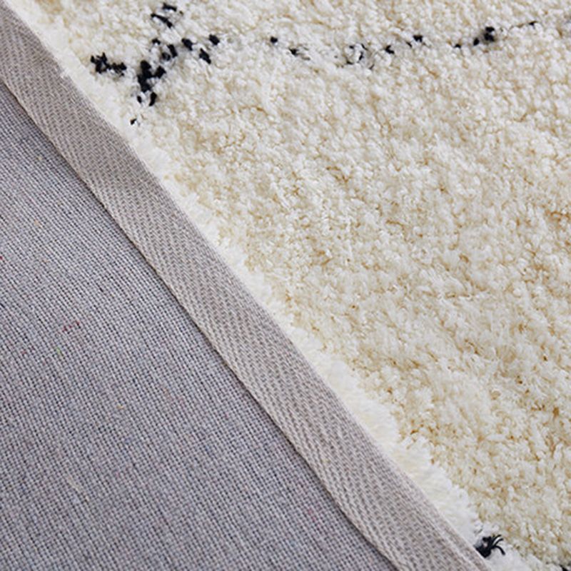 Plaid Living Room Rug Abstract Carpet Polyester Washable Area Rug