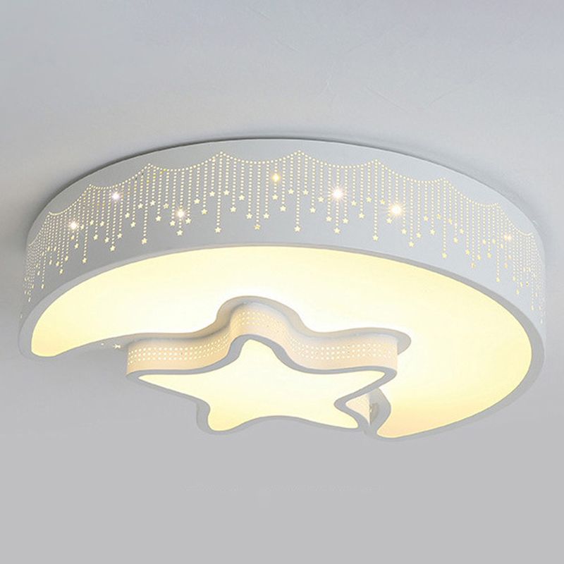Fixtures Moon And Star Flush Mount Light Fixtures Creative Acrylic Ceiling Light Fixtures for Bedroom