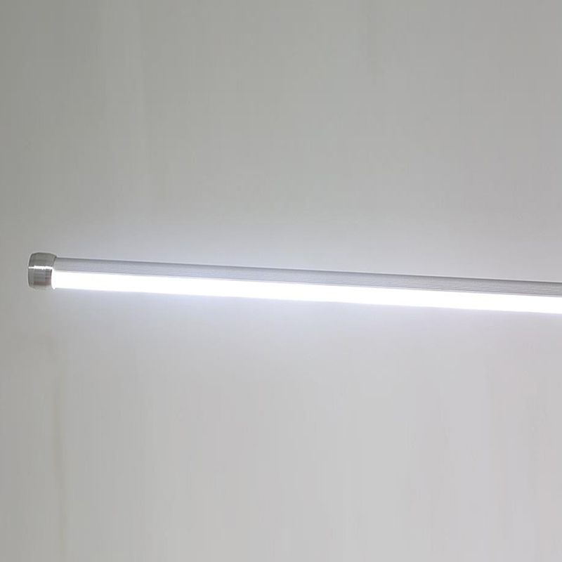 1 lampadaire linéaire léger les lampes standard en métal contemporain pour le salon en argent