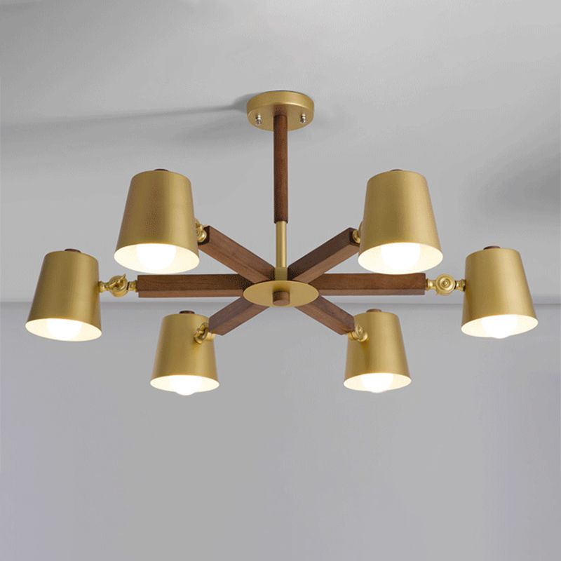 Conische kroonluchterlamp Moderne metalen hanglamp voor woonkamer