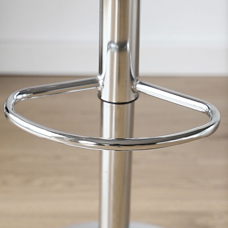 Armless Dining Stools Adjustable Height Bar Stools with Metal Base