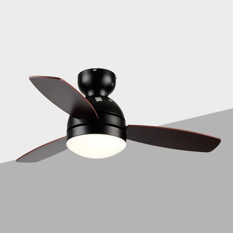 Metal Ceiling Fan Lighting Modern Style 1 Light Ceiling Fan Lamp for Bedroom