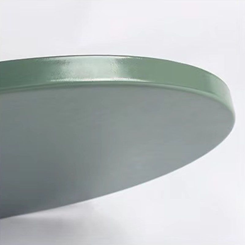 Mid-Century Metal Round Tray Top Side Table 20.5-inch Cross Legs End Table