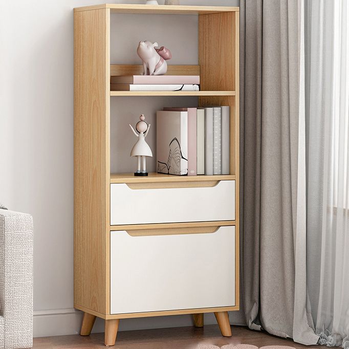 Standard Bookshelf with Drawer Modern Shelf Bookcase for Office