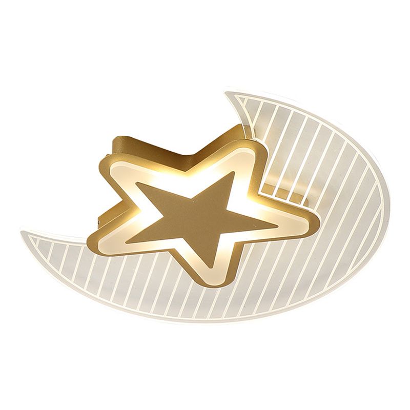 Moon And Star Flush Mount Ceiling Licht Moderne Acryl Deckenleuchte für Schlafzimmer