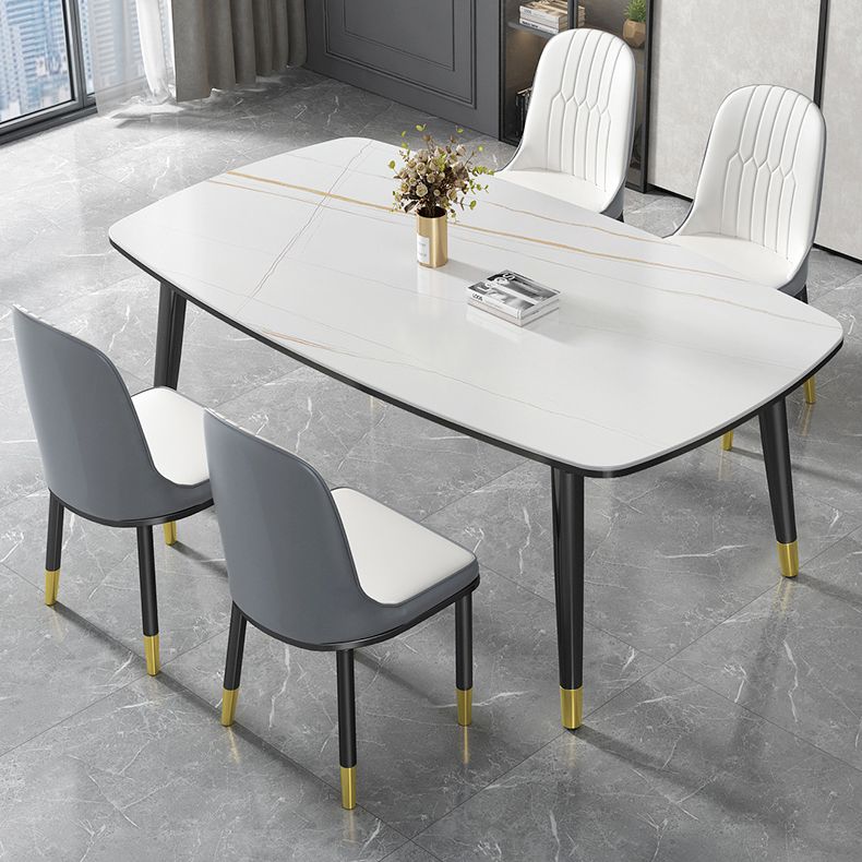 Modern Sintered Stone Standard Dining Table Rectangle Shape Dining Table for Kitchen
