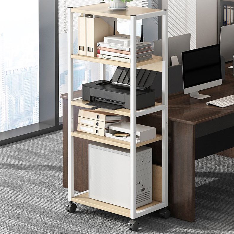 Modern Artificial Wood Bookcase, Geometric Bookshelf for Any Room, 20" L X 12" W