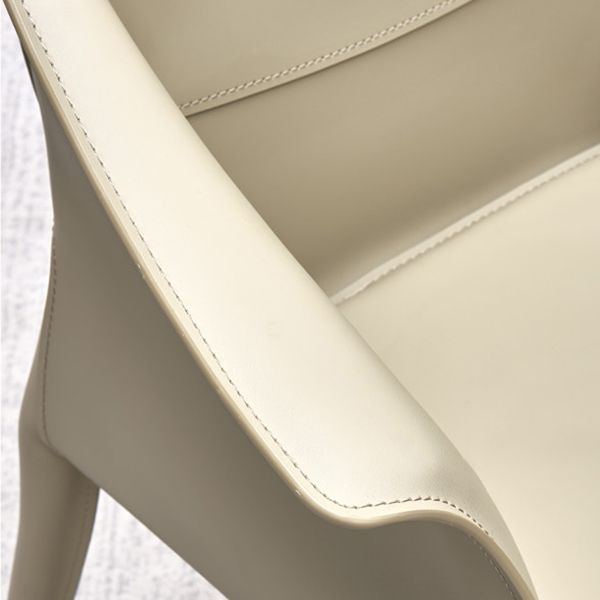 Faux Leather Dining Arm Chair Upholstered Dining Accent Chair