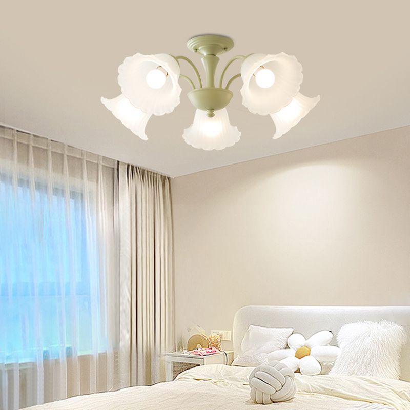 Nordic Flush Mount Light Creative Flush Mount Ceiling Light Fixture with Glass Shade