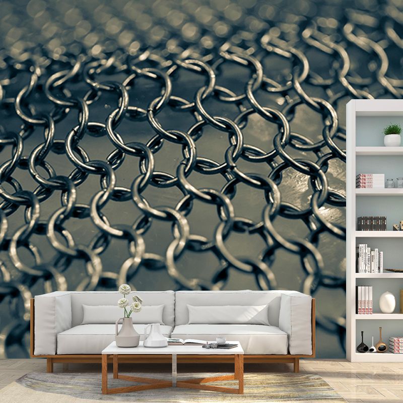 Metal Scene Environment Friendly Decorative Mural Wallpaper Industrial Wall Mural