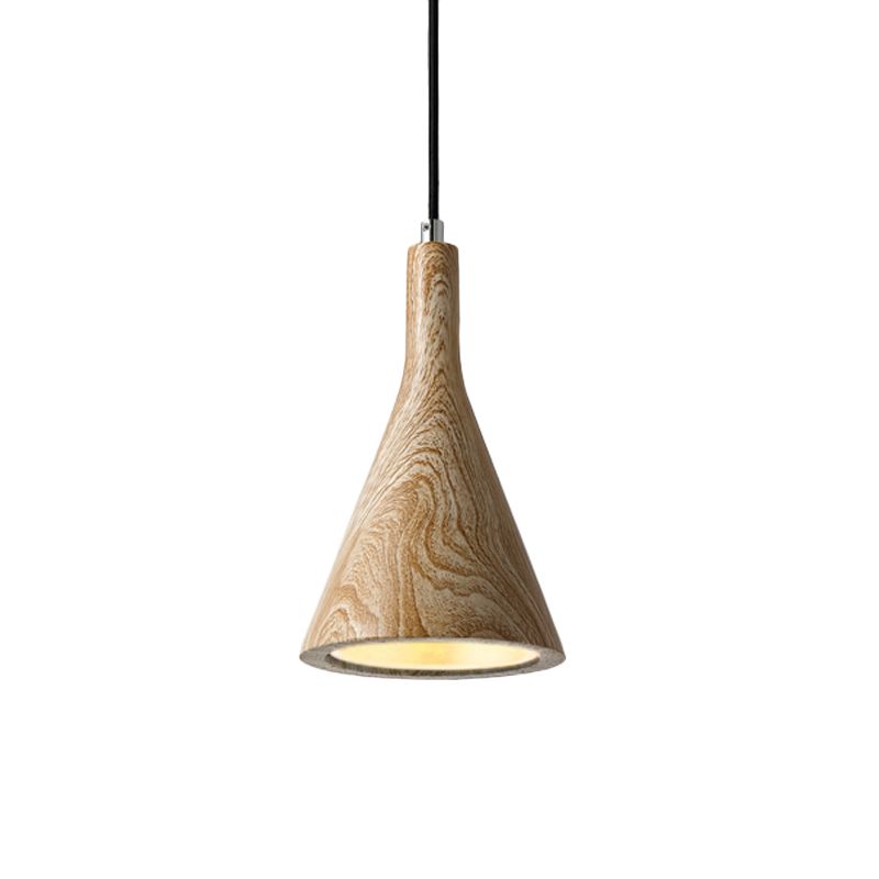 Luz de techo de colgante de trompeta Cemento nórdico 1 claro negro/blanco/marrón Luz colgante