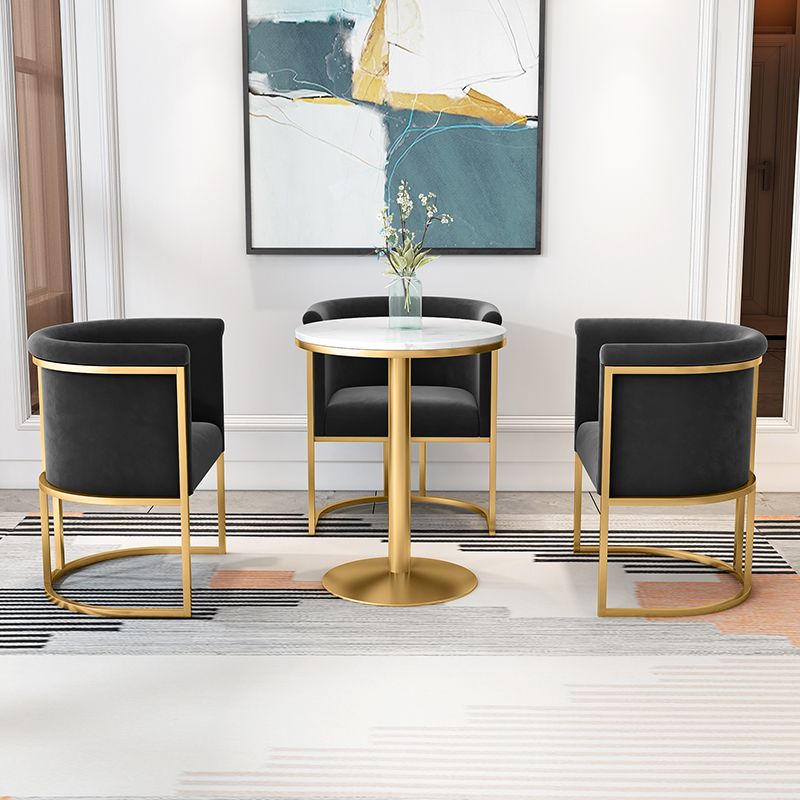 Chaises sans accoudoirs rembourrées de style scandinave, chaises latérales à dossier solide pour la maison