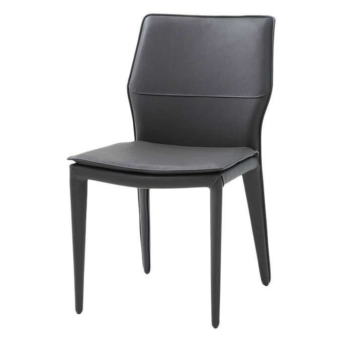 Contemporary Metal Dining Room Chair Armless Leather Dining Chairs for Home Use