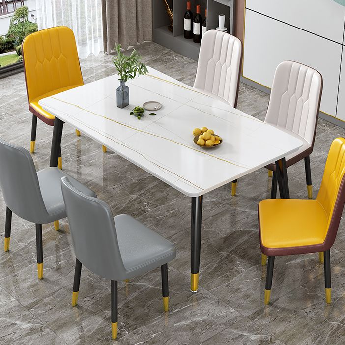 Hedendaagse standaard gesinterde stenen top eettafel rechthoek eettafel voor keuken