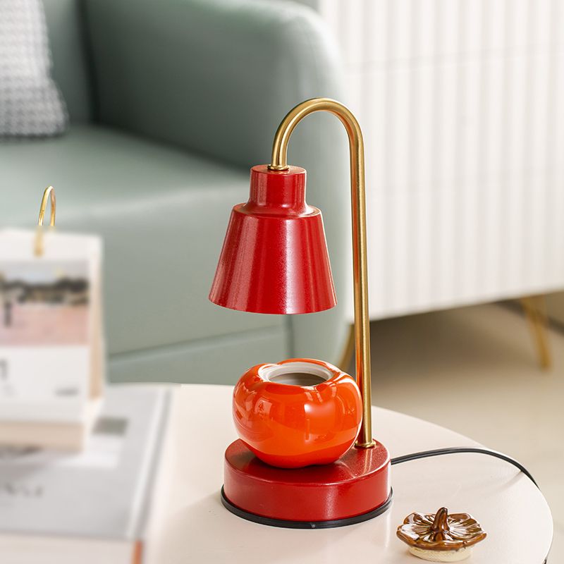 Lampada da tavolo in metallo nordico aromaterapia Lampada da scrivania di cera senza candele per camera da letto