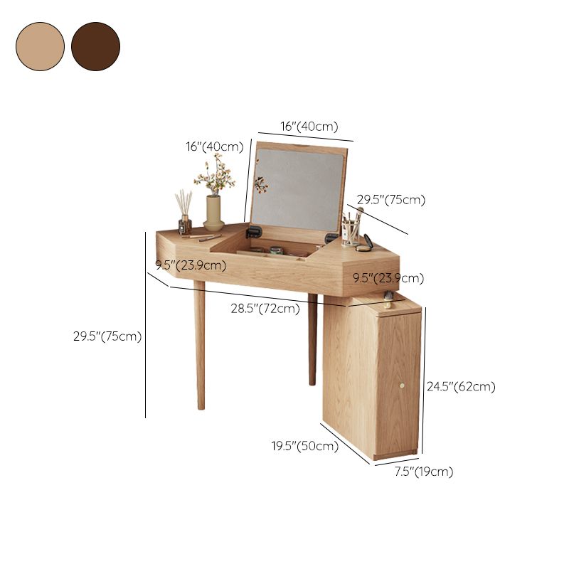 Traditional Bedroom Makeup Vanity Desk Solid Wood Vanity Dressing Table