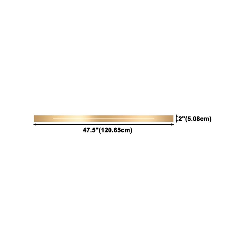 Metal Linear Shape Wall Mount Lighting Modern 1 Light Wall Mounted Light Fixture in Gold