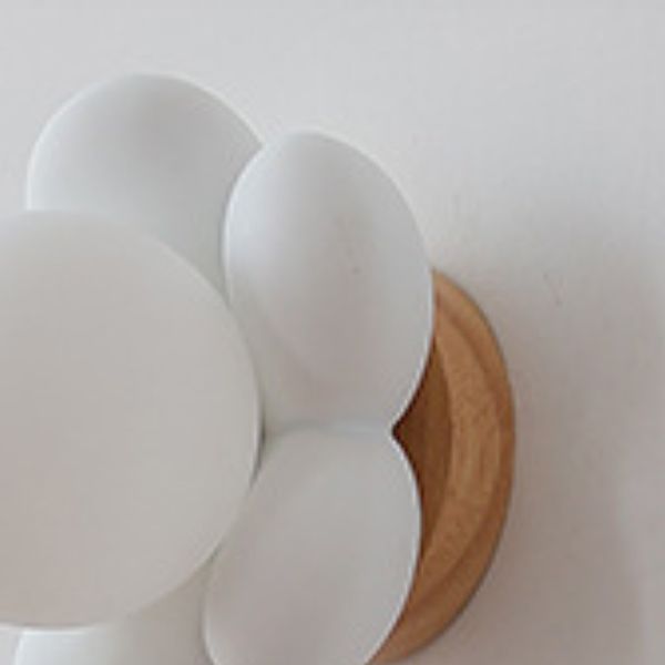 White/Pink Wood Lighting Modernism Wall Light for Foyer Home