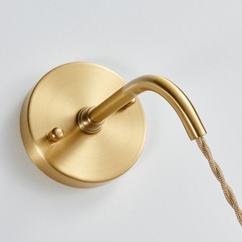 Nombra a campana a coste semplicità lampada a parete in ottone lampada da parete a 1 luce con design a interruttore rotante