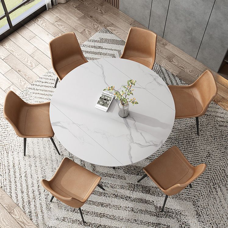 Stile semplicità Tavolo da pranzo a goccia di pietra rotonda per sala da pranzo