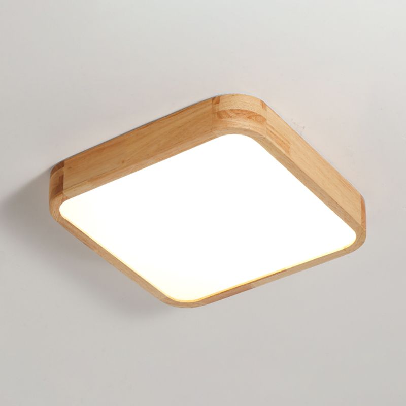 Bois Couleur Voyant Réel Ceiling Light in Modern Concise Style Plafond Fixture avec Shade Acrylique