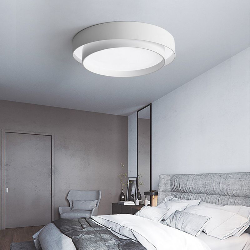 Lacquered Iron LED Ceiling Light in Modern Minimalist Style Acrylic Circular Flush Mount